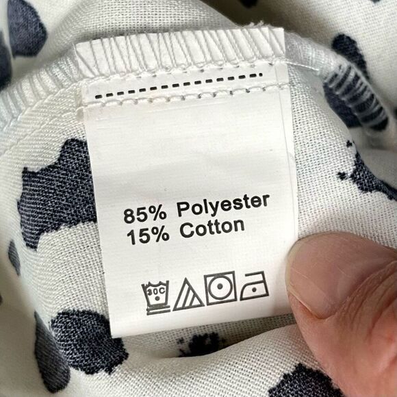 Women’s Spotted Ruffle Sleeve High Neck Sleeveless Top Medium - Picture 7 of 8